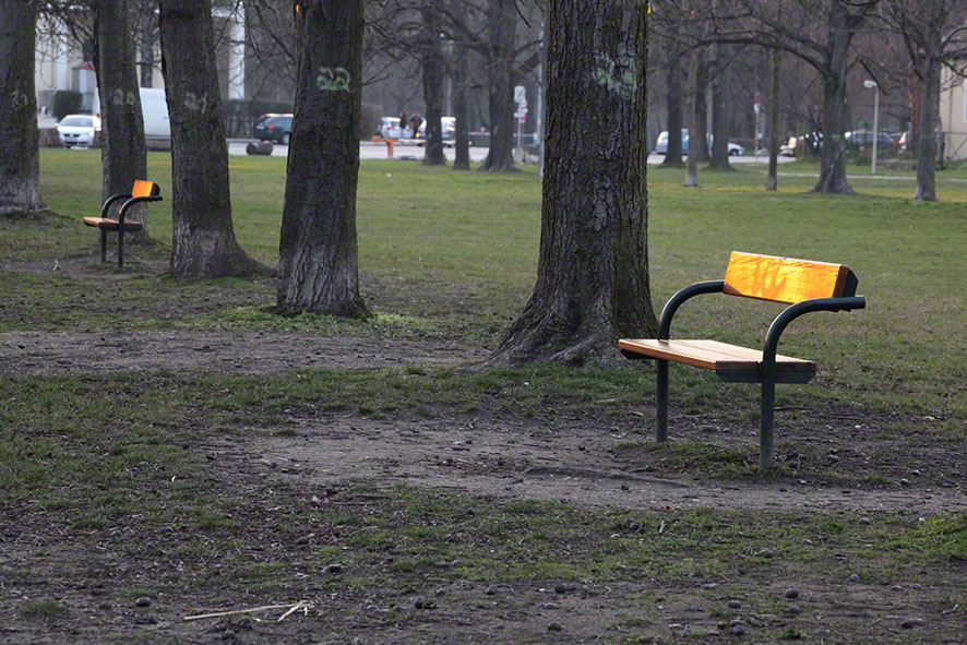 Prater, Bänke beim Lusthauswasser