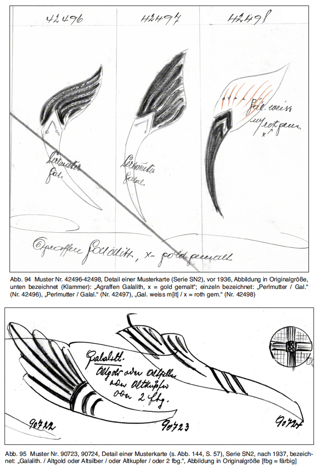 Gablonz Ziernadeln Art Déco
