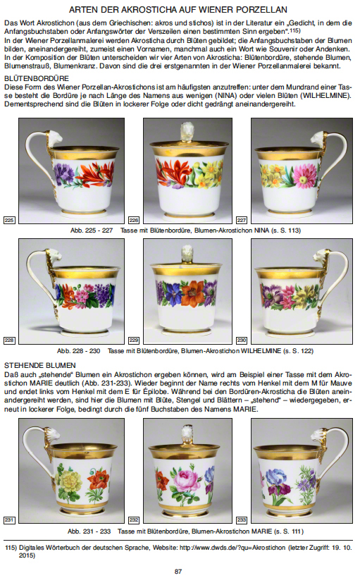 Porzellan Blütenrätsel Blumensprache