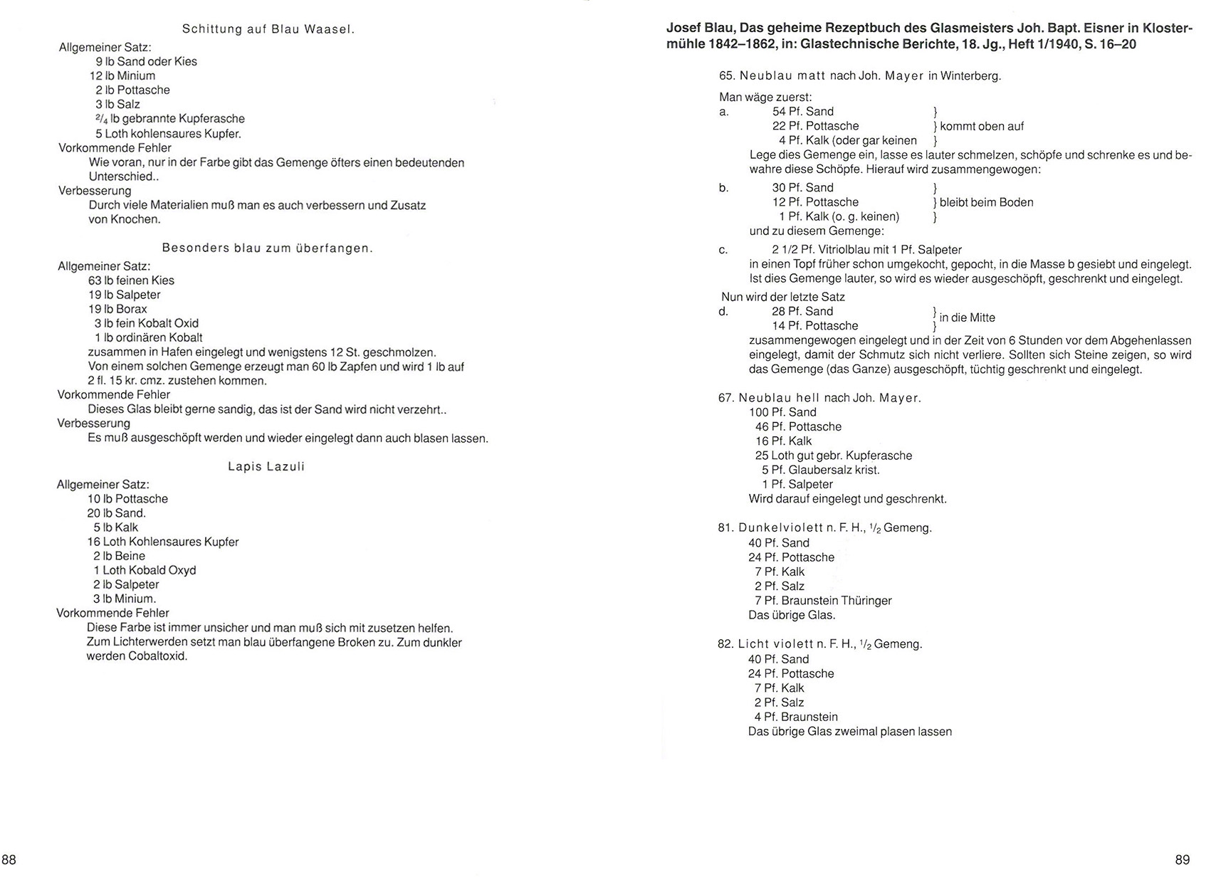 Farbenglas 2 Rot Blau