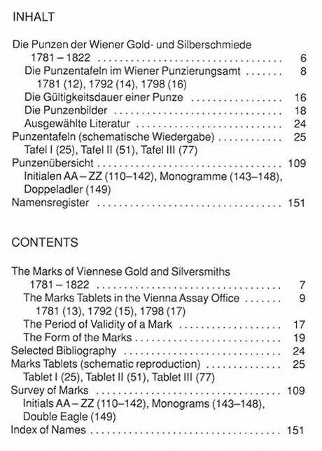 Markenlexikon 5 Punzen 1781-1822